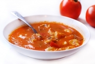 Tomato and tortellini soup