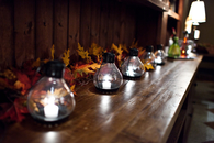Autumn wedding candles
