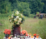 Rustic autumn centerpiece