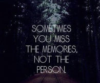 The Memories Not the Person