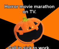 Horror movie marathon on TV