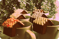 Gingerbread houses and hot cocoa
