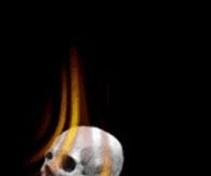 Halloween Burning Skulls Gif