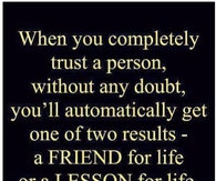 When You Trust A Person