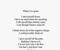 When I'm upset