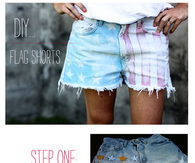 DIY american flag shorts