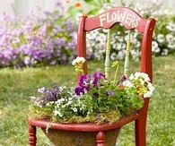 Chair Flower Garden