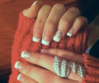 Winter french manicure