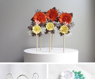 Paper flower toppers