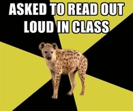 Asked to read out loud in class