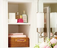 Bathroom cubby storage