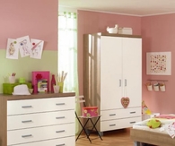 Pink minimalist baby room
