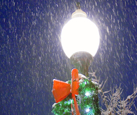 Street light wreath