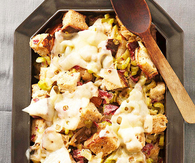 Carmelized onion and capocollo rye stuffing