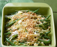 Cheesy green beans and fennel