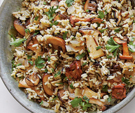 Wild rice with mushrooms