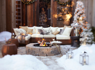 Outdoor fireplace