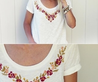 DIY Hand Embroidered Tshirt