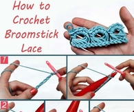 DIY Crochet Broomstick Lace