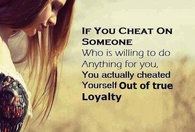 if you cheat on someone