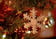 Glitter snowflake ornament