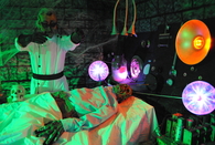 Mad scientist and his victim
