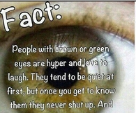 brown or green eyes