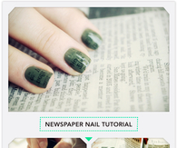 DIY Newspaper Nail Tutorial