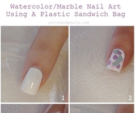 DIY watercolor Nail Art