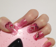 Pink stud nails
