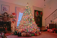 Christmas tree full of gifts