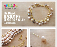 DIY Pearl Bracelet-String Beads to A Chain