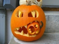 Pumpkin eating a pumpkin