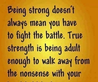 being strong