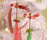 Rock candy ornaments