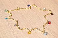 Homemade Necklace with Heart Charms