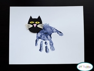 Handprint black cat