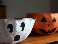 Paper mache candy bowls