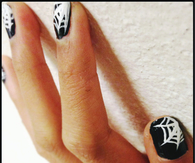Halloween web nails