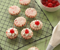 Cherry almond ornament cookies