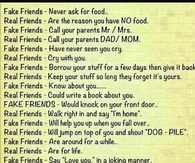 fake and real freinds