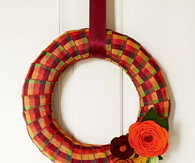 Halloween colors wreath