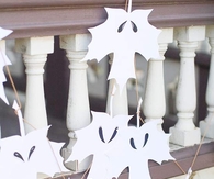 Paper leaf ghost garland