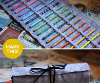 Art pencils roll up organization