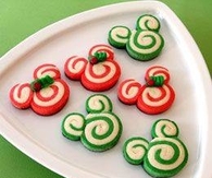 Mickey and minnie peppermint cookies
