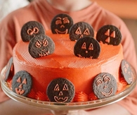 Jack o lantern cake