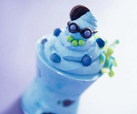 Blue blob dessert