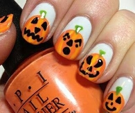 Jack-O-Lantern Fingernails