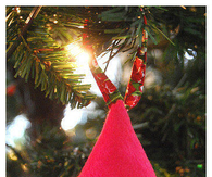 DIY Santa Hat Christmas Decoration