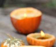 DIY Pumpkin Candles